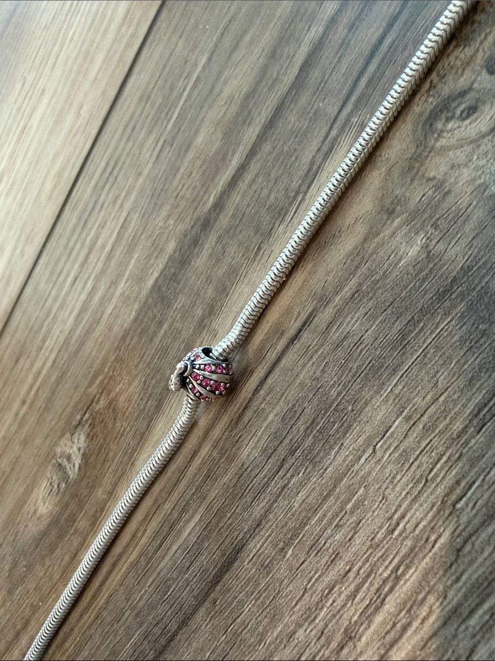 Pink Crystal Perfume Bottle Charm Bead
